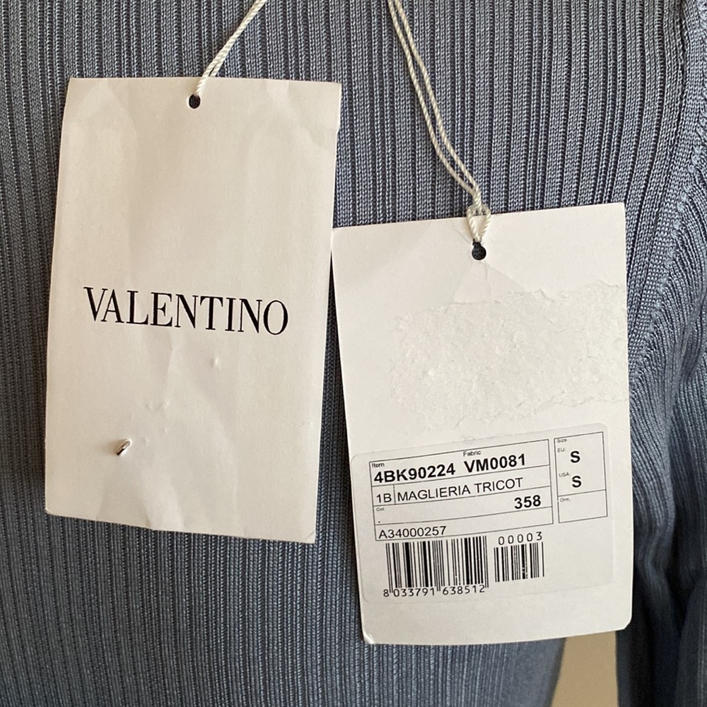 NWT Auth VALENTINO knitted TOP/Sweater/blouse 100% Silk sz S/6-US/42 Italy - Picture 8 of 9
